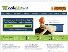 Tablet Screenshot of bookabin.co.nz